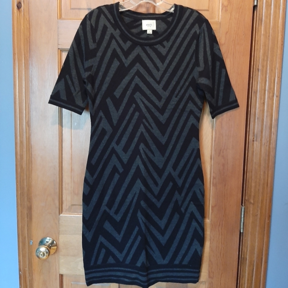 ECI Bodycon dress, geometric print - Size S